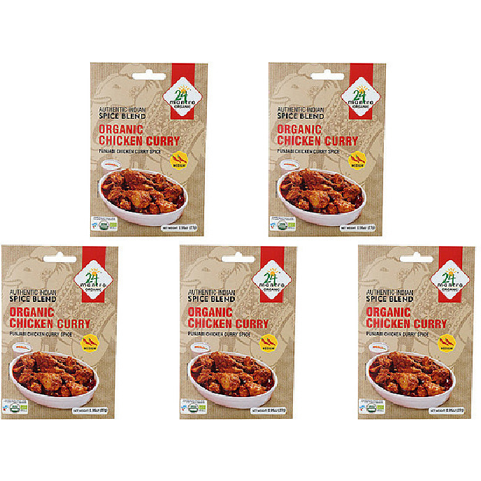 Pack of 5 - 24 Mantra Organic Chicken Curry - 24 Gm (0.85 Oz)