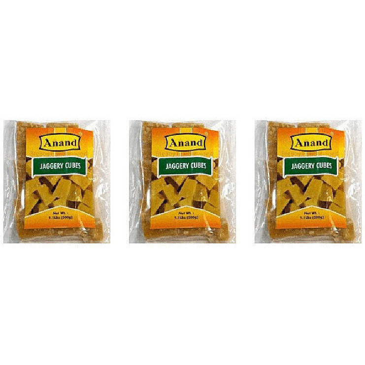Pack of 3 - Anand Jaggery Cubes - 1 Kg (2.2 Lb)
