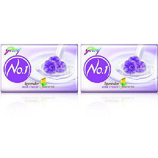 Pack of 2 - Godrej No1 Lavender & Milk Cream Soap - 95 Gm (3.32 Oz)