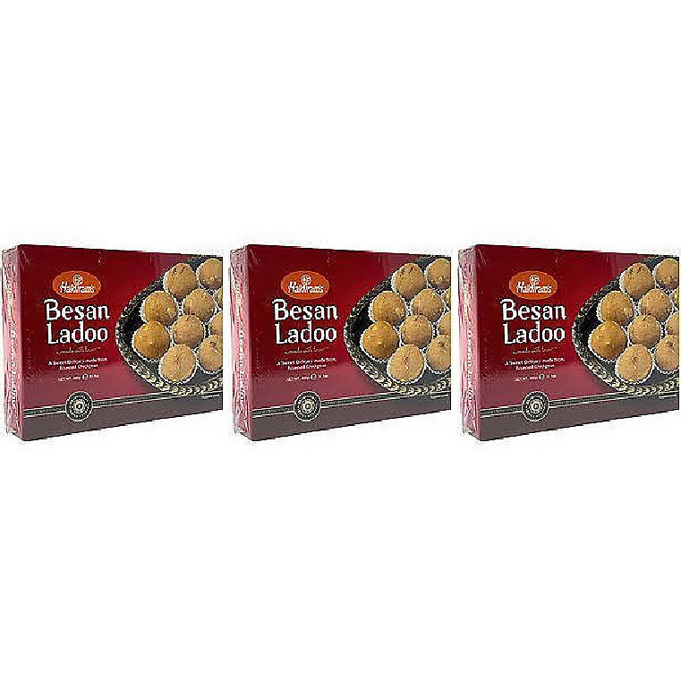 Pack of 3 - Haldiram's Besan Ladoo - 400 Gm (14.1 Oz)