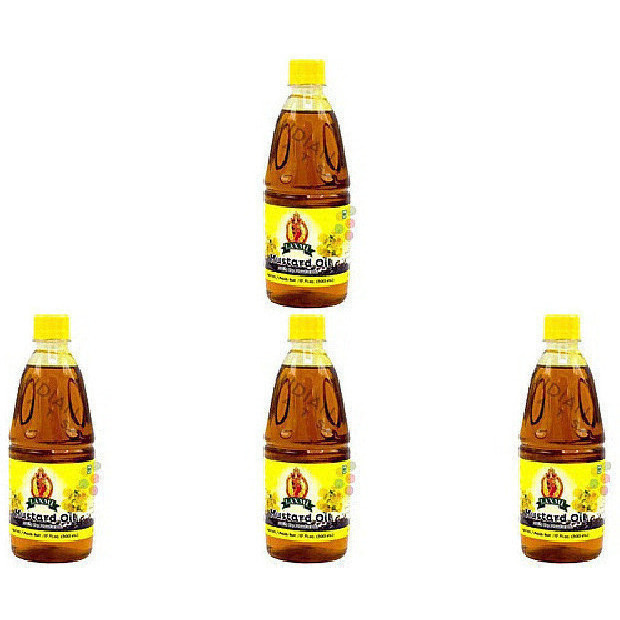 Pack of 4 - Laxmi Mustard Oil - 500 Ml (17 Fl Oz)
